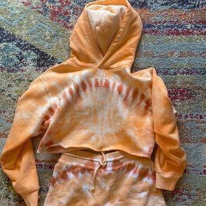 TNA tie dye short sweat suit